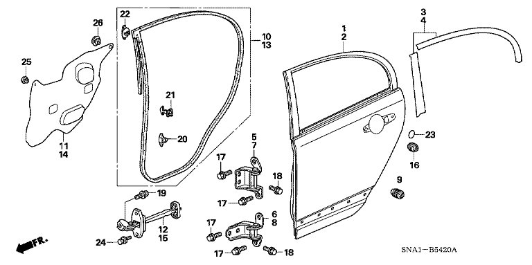 Limitador de Porta Honda Civic 2006 a 2011