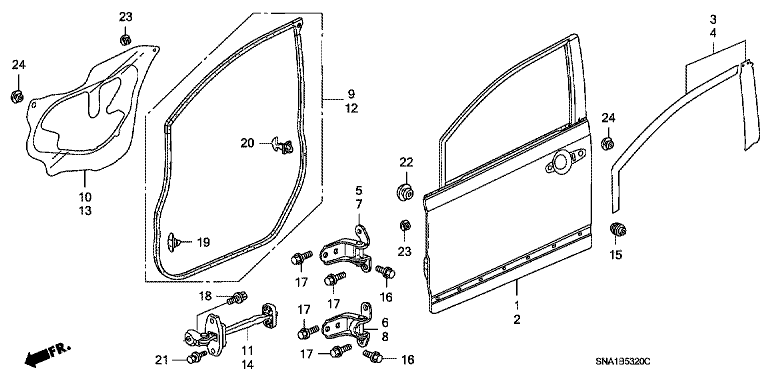 Limitador de Porta Honda Civic 2006 a 2011